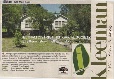 Document - Property Binder, 1250 Main Road, Eltham