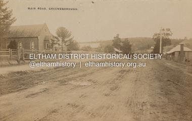 Postcard - Photograph postcard, Main Road, Greensborough, c.1910