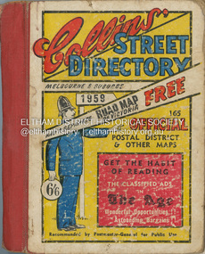 Book - Street Directory, Collins Book Depot Pty Ltd, Collins' Street Directory Melbourne & Suburbs, 1959