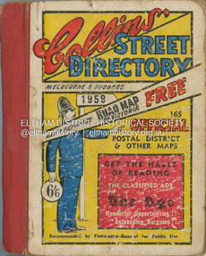 Book - Street Directory, Collins Book Depot Pty Ltd, Collins' Street Directory Melbourne & Suburbs, 1959, 1959