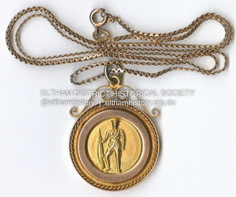 Photograph - Medal, Awarded to Spr. W. H. Orford by Shire of Eltham Welcome Home Committee, 1919