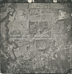 Photograph - Aerial Photograph, Eltham East, Main Road, Zig Zag Rd, 13 Jan. 1968