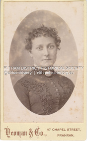 Photograph, Yeoman and Co, Possibly Margaret Shillinglaw, c.1887