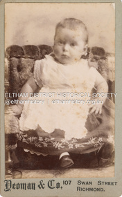 Photograph, Yeoman and Co, Unidentified Shillinglaw Family Child, c.1890