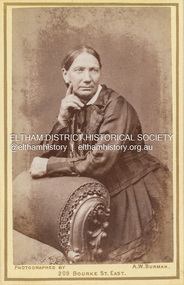 Photograph, A.W. Burman, Unidentified Shillinglaw Family Female, c.1885