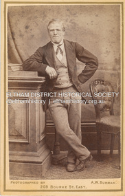 Photograph, A.W. Burman, Unidentifed Shillinglaw Family Male, c.1885