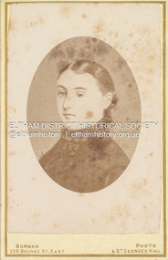 Photograph, W.J. Burman, Eva Carmichael, sole surviving passenger of the wreck of the Loch Ard, 1878