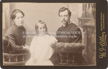 Photograph, M. J. Allan, Possibly Catherine Shillinglaw with Edward Henry Bottle and his daughter Ethel May Bottle, c.1890