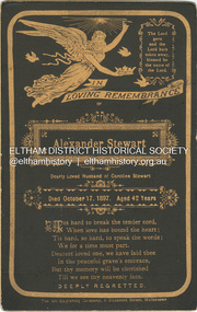 Photograph, The Art Engraving Company, Memorial Card: Alexander Stewart, 1897
