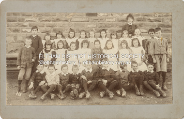 Photograph, Thomas Tennent, Class Photo, Eltham State School No. 209, Dalton Street, Eltham.  Teacher Miss Ellen Sweeney, c.1894