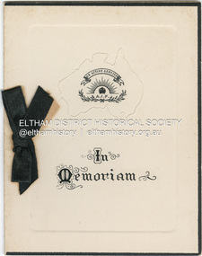Booklet, In Memoriam: George Alfred Williams, On Active Service, A.I.F, 1918