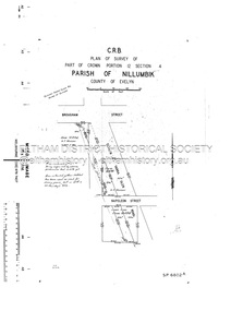 Document - Survey Plan, Country Roads Board, SP 6802, Eltham-Yarra Glen Road; Brougham St to Dalton St, 1958