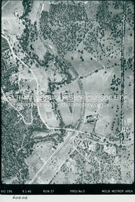 Photograph - Aerial Photograph, Landata, Eltham, Main Rd; Railway Rd to Zig Zag Rd, Dec. 1945