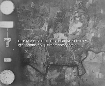 Photograph - Aerial Photograph, Landata, Eltham; Crown Allotment 15, Section 5, Parish of Nillumbik (Stokes Orchard Estate), Nov. 1931