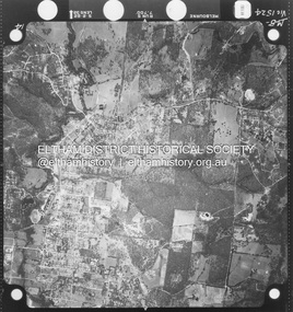 Photograph - Aerial Photograph, Landata, Eltham; Crown Allotment 15, Section 5, Parish of Nillumbik (Stokes Orchard Estate), Jan. 1962