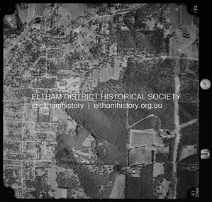 Photograph - Aerial Photograph, Landata, Eltham; Crown Allotment 15, Section 5, Parish of Nillumbik (Stokes Orchard Estate), Oct. 1970