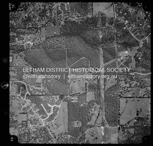 Photograph - Aerial Photograph, Landata, Eltham; Crown Allotment 15, Section 5, Parish of Nillumbik (Stokes Orchard Estate), Apr. 1972
