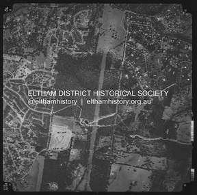 Photograph - Aerial Photograph, Landata, Eltham; Crown Allotment 15, Section 5, Parish of Nillumbik (Stokes Orchard Estate), Nov. 1975