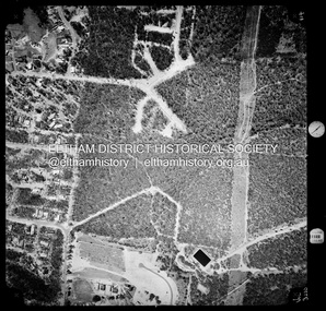 Photograph - Aerial Photograph, Landata, Eltham; Crown Allotment 15, Section 5, Parish of Nillumbik (Stokes Orchard Estate), Apr. 1978