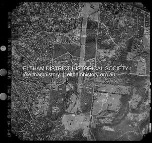 Photograph - Aerial Photograph, Landata, Eltham; Crown Allotment 15, Section 5, Parish of Nillumbik (Stokes Orchard Estate), Mar. 1987