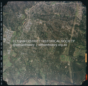Photograph - Aerial Photograph, Landata, Eltham; Crown Allotment 15, Section 5, Parish of Nillumbik (Stokes Orchard Estate), Sep. 1991
