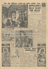 Newspaper - News Clipping, Herald, The big Eltham clean-up gets under way, Herald, 4 March, p3, 1965