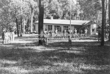 Photograph - Black and White Print, Lewis Tulk, Stage IV Scout Leader Training course, Gillwell Park, Gembrook, Vic, c.1960