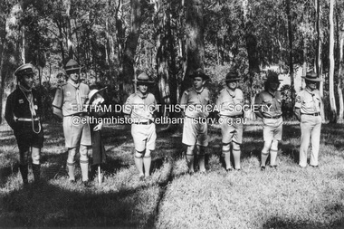 Photograph - Black and White Print, Lewis Tulk, Stage IV Scout Leader Training course, Gillwell Park, Gembrook, Vic, c.1960