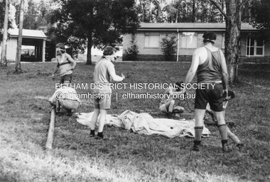 Photograph - Black and White Print, Lewis Tulk, Stage IV Scout Leader Training course, Gillwell Park, Gembrook, Vic, c.1960