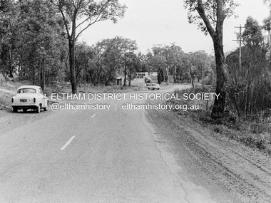 Photograph, Barry Philp, Eltham-Yarra Glen Road, Research, Vic, c.1967