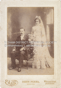 Photograph - Panel Photograph, Eden Photo Studios, Wedding portrait, Albert Key and Isabella Roberts, 1902