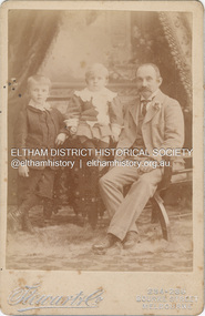 Photograph - Cabinet Photograph, Stewart & Co, Possibly Albert Key with sons Robert and Colin, c.1909