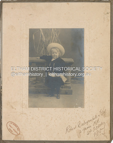 Photograph - Panel Photograph, ANA Studio Photographers, Robert Dalrymple Key, 2 years old, 3rd October, 1907