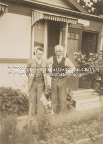 Photograph, Kenneth Douglas Ingram with his father, John at Anglesea, c.1949