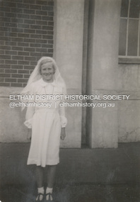 Photograph, Pam Ingram's Holy Communion, Our Lady Help of Christian's, Eltham, c.1953
