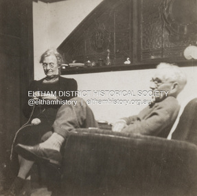 Photograph, Ada and John Ingram at their home, Glenair, 9 Minifie Avenue, Anglesea, c.1949
