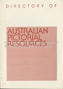 Book - Directory, Mari Davis, Directory of Australian Pictorial Resources, 1980