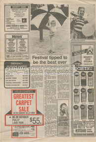 Program, Diamond Valley News, Festival tipped to be the best ever, Diamond Valley News, Tuesday, October 23, p2, 1984
