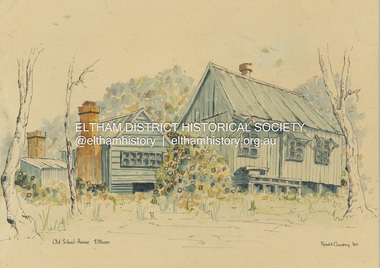 Painting - Watercolour, Ronald Coudrey, Falkiners Cottage, 1980
