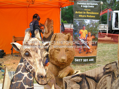 Photograph, Fay Bridge, Chainsaw Art, Eltham Festival, 7 November 2016