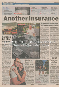 Newsclipping, Angus Thompson et al, Another insurance storm brews, Herald Sun, Tuesday, December 27, pp4-5, 2011