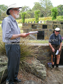 Photograph, Fay Bridge, EDHS Heritage Excursion Eltham Cemetery, 5 March 2016