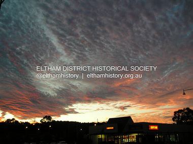 Photograph, Fay Bridge, Sunset, Main Road, Eltham, 22 July 2016