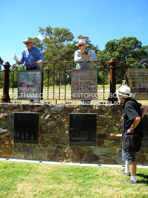 Photograph, Fay Bridge, EDHS Heritage Excursion, Eltham Cemetery, 3 March 2018
