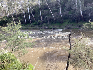 Photograph, Fay Bridge, Ancient Eel trap on the Yarra River at Laughing Waters, Eltham - pre-dating European settlement, 6 September 2023