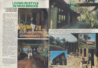 Magazine - Magazine Article, Southdown Press, Living in style in mudbricks by Kate Newman, New Idea, April 29, pp10-11, 1978