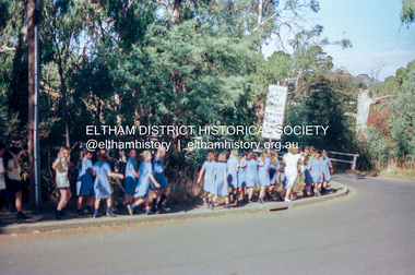 Photograph (Item) - Negative, Robyn Price, School group, Diamond Street, Eltham, 1988