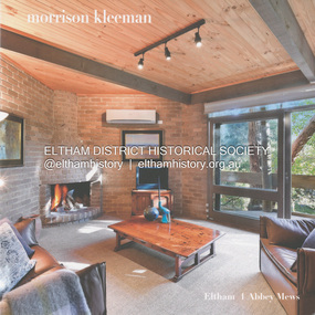 Folder, Morrison Kleeman, 1 Abbey Mews, Eltham, 2018