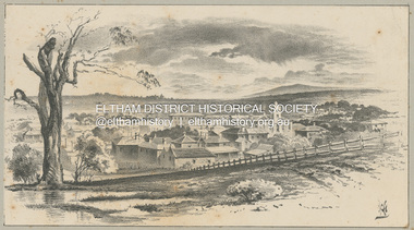 Artwork, other - Drawing, Believed to be Aston, Warwickshire, England, birthplace of artist Walter Withers, n.d