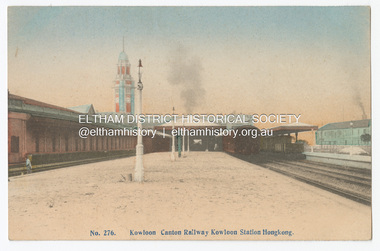 Photograph - Postcard, Postcard: No. 276. Kowloon Canton Railway, Kowloon Station,  Hongkong, c.1910s - c.1920s